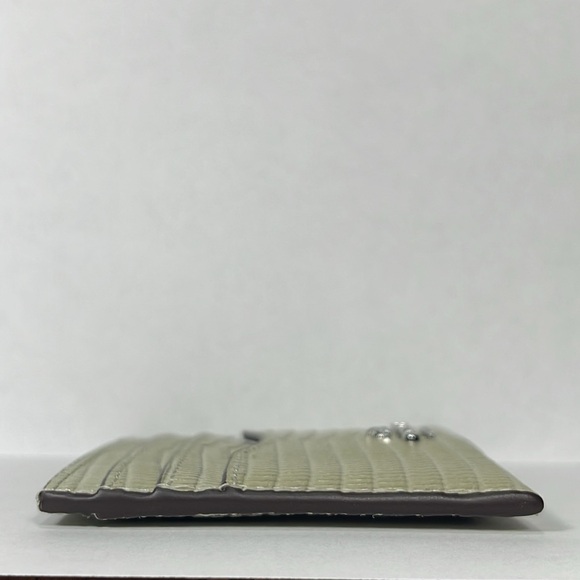 NWT COACH SLIM ID CARD CASE IN LIZARD EMBOSSED LEATHER - Picture 5 of 9